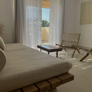 Serena Sol Apartments Living-dining room and exit to the balcony