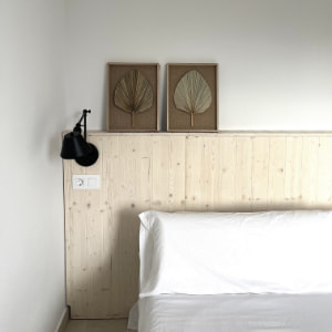 Double room Detail of the bedroom with double bed